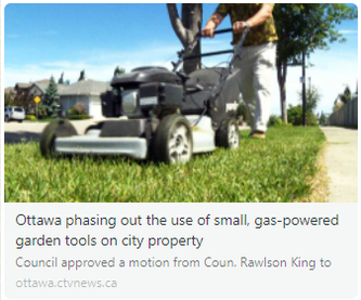 Ottawa phasing out the use of small, gas-powered garden tools on city property